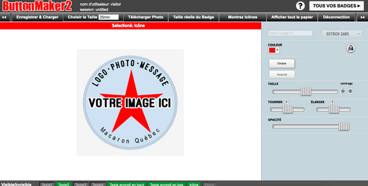 logiciel en-ligne pour faire le montage graphique de macarons badges