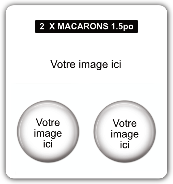 macarons sur emballage carton imprimé avec vos images personnalisées