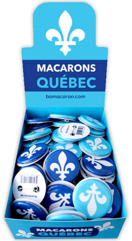collection-macarons-quebec-fleur-de-lys-embleme-symbole-epinglette-pins-souvenir-fete-nationale